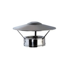 Terminale cappello doppia parete cinesino inox parapioggia canna fumaria pellet