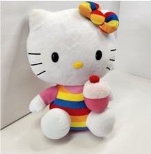 Hello Kitty Ty 2011 Plush Stuffed Animal Toy Rainbow Cupcake by Sanrio 12"