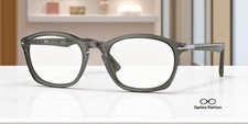 PERSOL PO3303V 1103 Taupe Grey Transparent Demo Lens 53 mm Unisex Eyeglasses