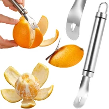 Stainless Steel Orange Peeler Easy and Quick Peeling Long Handle Orange Citru...