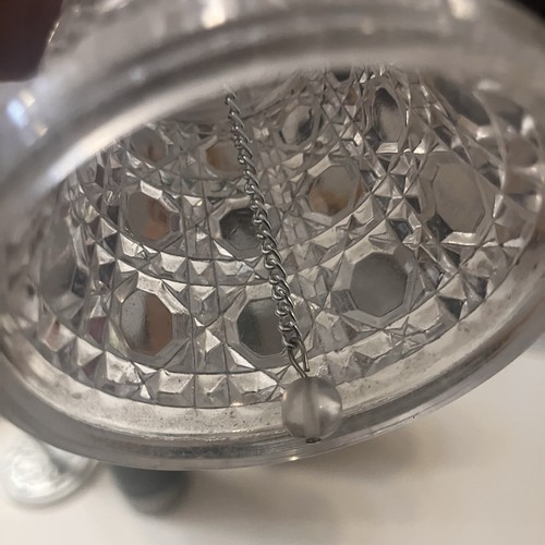 Vintage Klar geschliffenes Glas Abendessen Glocke, 5,25" hoch, gepresstes Muster Kristalloptik Sehr guter Zustand - Bild 8 von 10