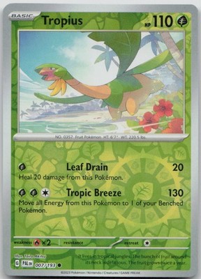 Tropius Reverse Holo Common SV02: Paldea Evolved 007/193 NM