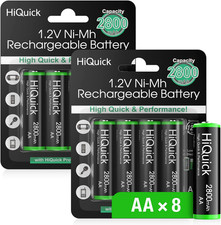 AA Battery, NI-MH 2800Mah, Rechargeable AA Batteries 1200 Cycles, Low S 15.05 per battery