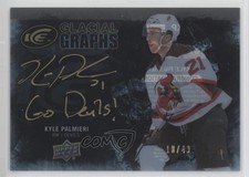 2016 Upper Deck Ice Glacial Graphs Black 10/49 Kyle Palmieri Go Devils! Auto s3g