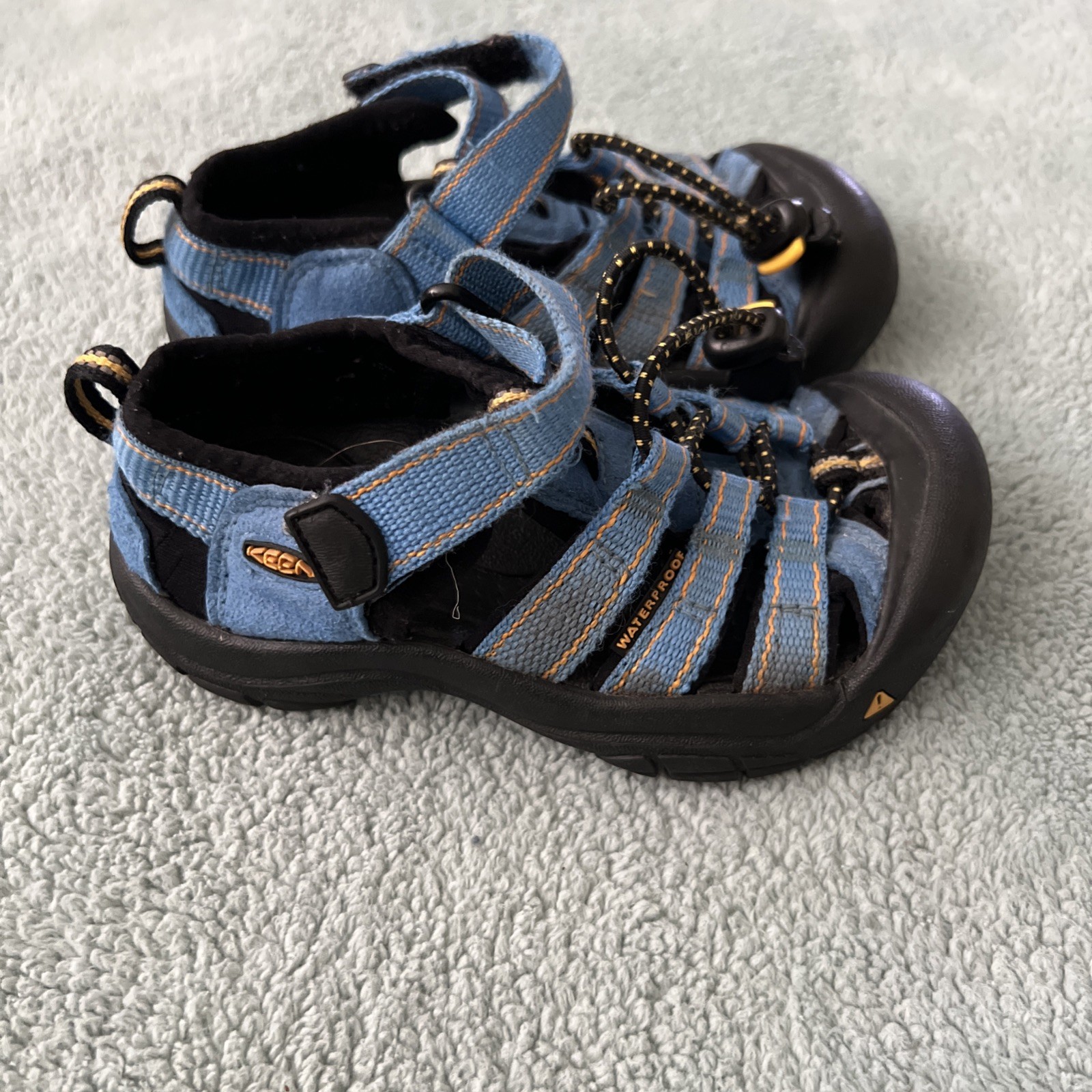 Sandali Keen Newport bambino taglia 10 blu giallo scarpe impermeabili nylon