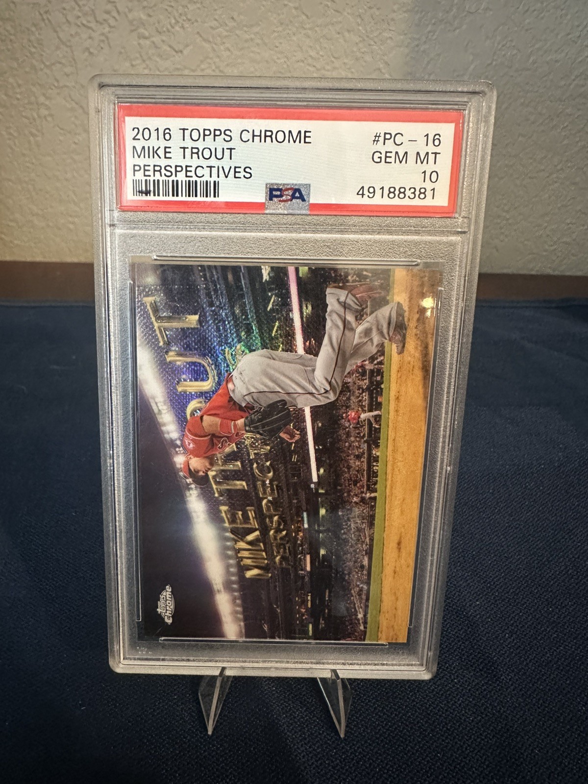 Mike Trout Los Angeles Angels 2016 Topps Chrome Perspectives #PC-16 Card PSA 10