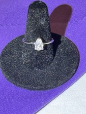 1.0CTW Pear Cut Moissanite Ring | VVS1 Clarity | D Color | Adjustable | Sparkles