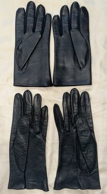Women's Leather Gloves Size Small - Two (2) Pair - Gently Used
