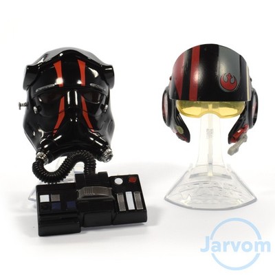 Star Wars Die-Cast Titanium Helmets Poe Dameron First Order Tie Pilot Complete