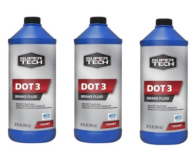 Super Tech DOT 3 Brake Fluid, 32 oz ( Pack 3)