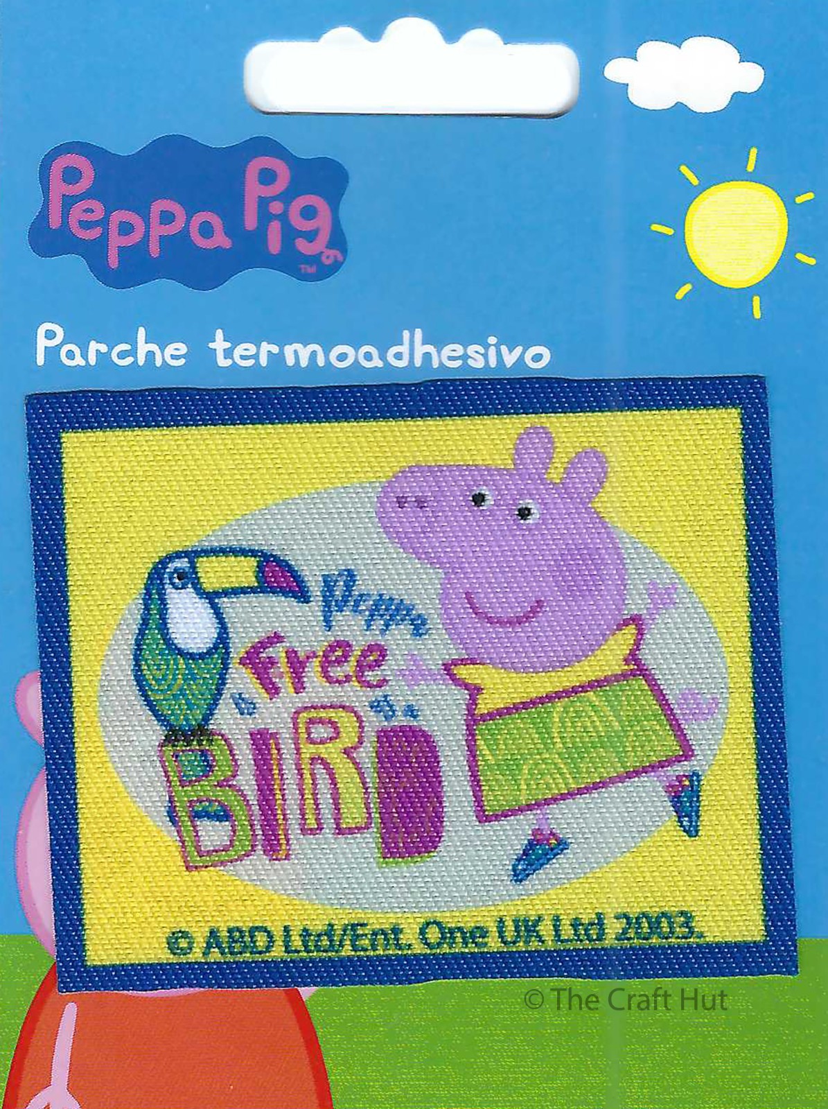 Iron On Printed Novelty Motif Patch Mending Peppa Pig Free Bird New