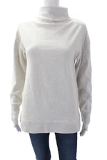 Theory Women's Mock Neck Long Sleeves Pullover Sweatshirt Gray Size S