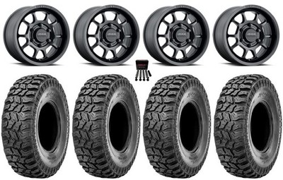 Method 409 15'' Wheels Black 33'' Ridge Saw 2.0 Tires Can-Am Maverick R