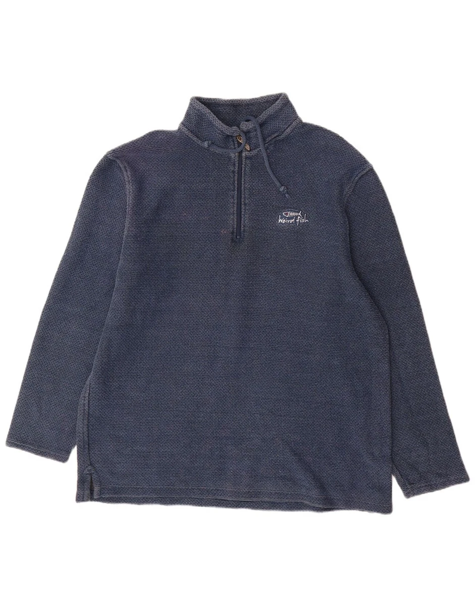 Weird Fish Sweat polaire Brampton 1/4 Zip Homme (Bleu