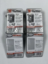 2 Ct. Hubbell Taymac Single Gang 3 Hole 1/2" or 3/4" Weatherproof Elec w/ Covers