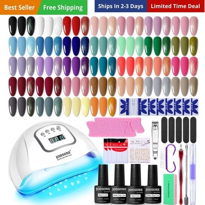 Gel Nail Polish Kit with U V Light 32 Colors Gel Polish Nail + 4 Functional A...