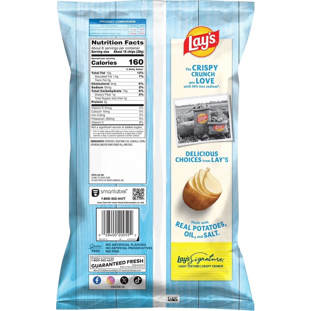 Lay's Lightly Salted Potato Chips Classic 7.75oz Bags (3 Pack) | eBay