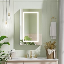 LED Bathroom Mirror Cabinet with Lights Demister Wall Mounted Storage Cabinet