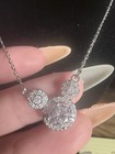 Mickey Mouse 925 Sterling 16 Inches Necklace And Ring 6 Can Be Adjustable GRA — photo 2