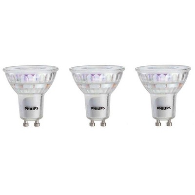 Philips Gu10 Led Dimmable Light Bulbs 3 Pack Energy Efficient Warm White 3000K