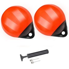 Pair of Boat Mooring Buoys, Marine Grade Inflatable Vinyl Round Pontoon Boat Fen