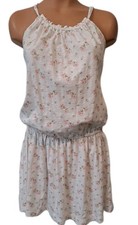 VTG Ralph Lauren Chaps Women’s Short Pink Floral Nightgown Battenburg Trim Sz 16