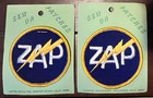 2 1970's ZAP Sew On Embroidered PATCHES Lightning Bolt — photo 1