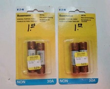 EATON Bussmann 250 Vac BP/NON 30A General Purpose Fuses Lot of 2
