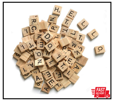500 Wood Letter Tiles,Scrabble Letters for Crafts - DIY Wood Gift Decoration M