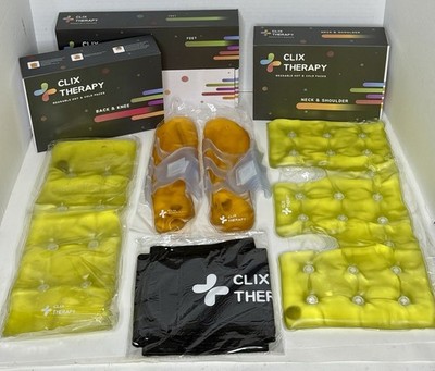 Clix Therapy Reusable Hot & Cold Pack Set Neck/Shoulder, Feet, Back/Knee, Sleeve