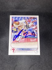 James Norwood 2022 Topps Update #US193 Philadelphia Phillies Auto Signed Card