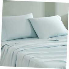 Luxury Cotton 300 Thread Count Organic Cotton Set of Standard Pillowcases Aqua