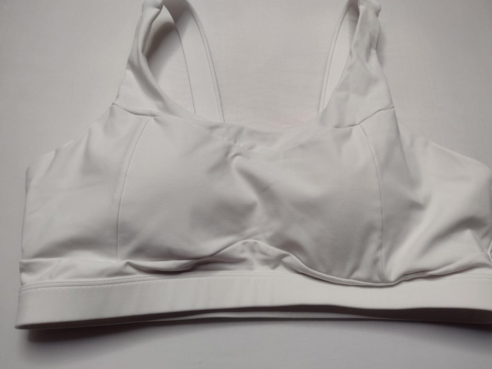 Women's Sports Bra XXL White Wireless Running Active Yoga Workout A5