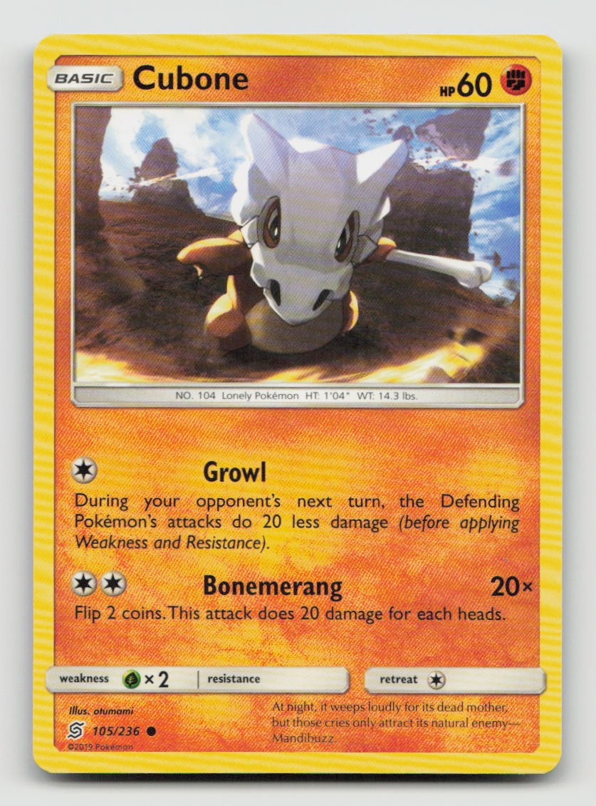 CUBONE 105/236 Common Pokemon UNIFIED MINDS