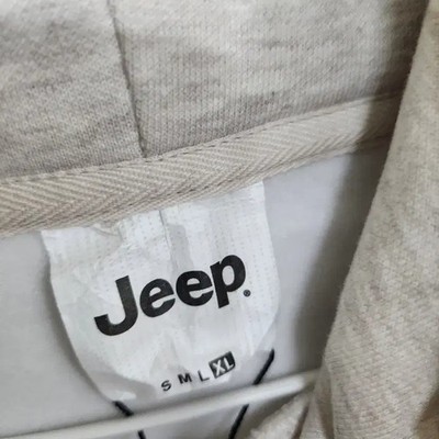 Jeep Ivory Hoodie with Logo and Kangaroo Pocket - New