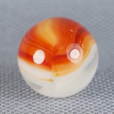 Vintage Marble: NM 5/8 Vitro Agate Red Orange Bullseye -One Killer Old Mib