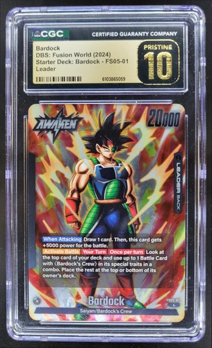 2024 DRAGON BALL SUPER FUSION WORLD BARDOCK LEADER FS05-01 CGC 10 PRISTINE P RC7