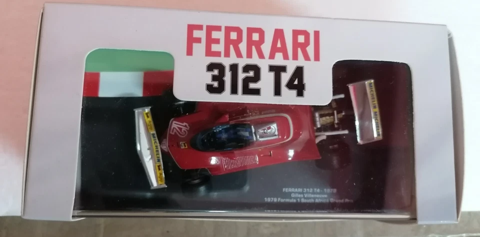 Modellino Ferrari 312 T4 n°12  G. Villeneuve  G.P.  Sud Africa 1979  1:43 Brumm - Immagine 4 di 4