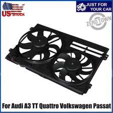 Radiator Engine Cooling AC Fan Assembly For Audi A3 TT Quattro Volkswagen Passat