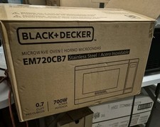 Black+Decker Microwave EM720CB7 Stainless Steel 700 Watts (Open Box Inspected)