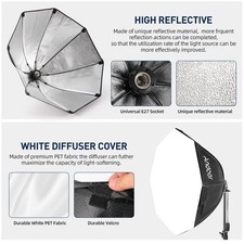 2 Andoer LED Lights Softbox Lighting Set For Studio Photography Video PVJZ