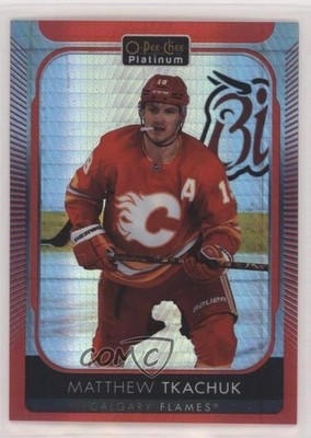 2021-22 O-Pee-Chee Platinum Red Prism 141/199 Matthew Tkachuk #198 bg9