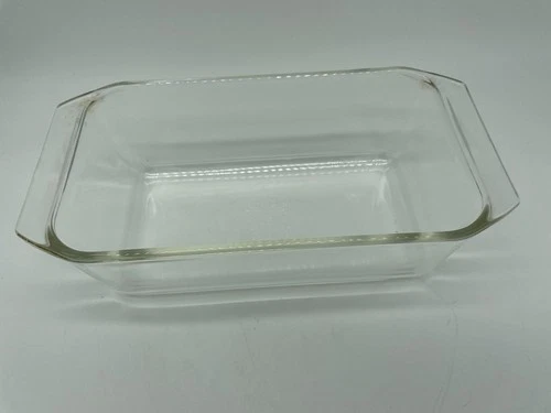 Vtg Clear Glass PYREX 215-B 9x5x3 Loaf Pan Bread Meat Baking Dish USA EUC