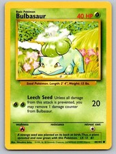 Bulbasaur 44/102 Common Base Set Unlimited Pokemon Lightly Played on eBay