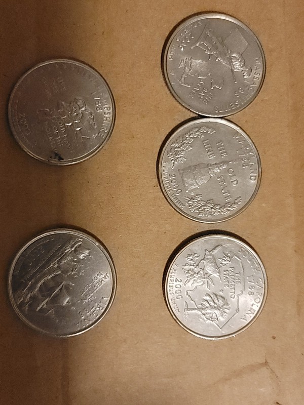 2000 State Quarter Set 5 States 