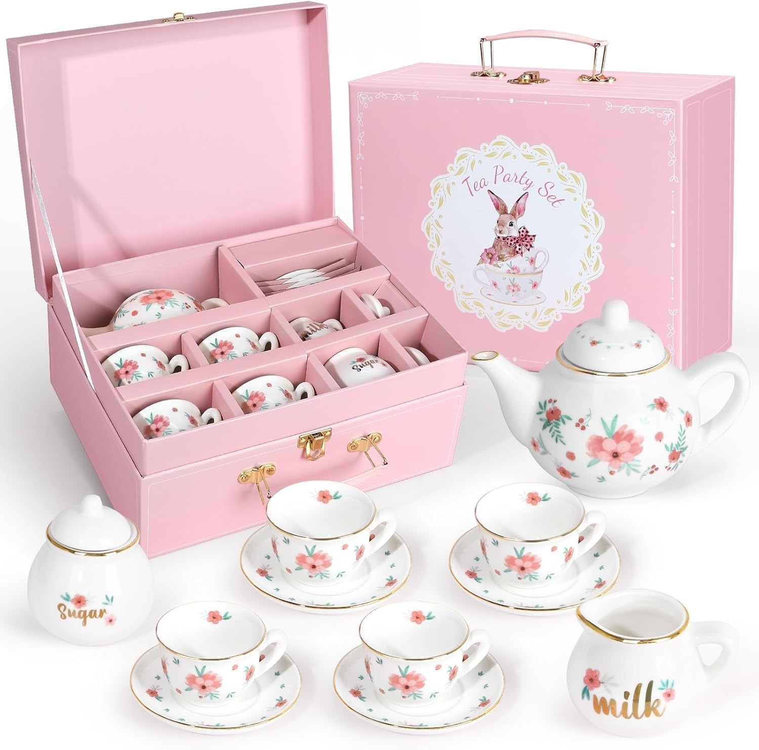 Set For Girls, Tea Party Set For Little Girls, Kids Tea Set