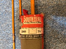 Southbend Fly Rod Antique 7.5 ft. two tips, all excellent with aluminum case