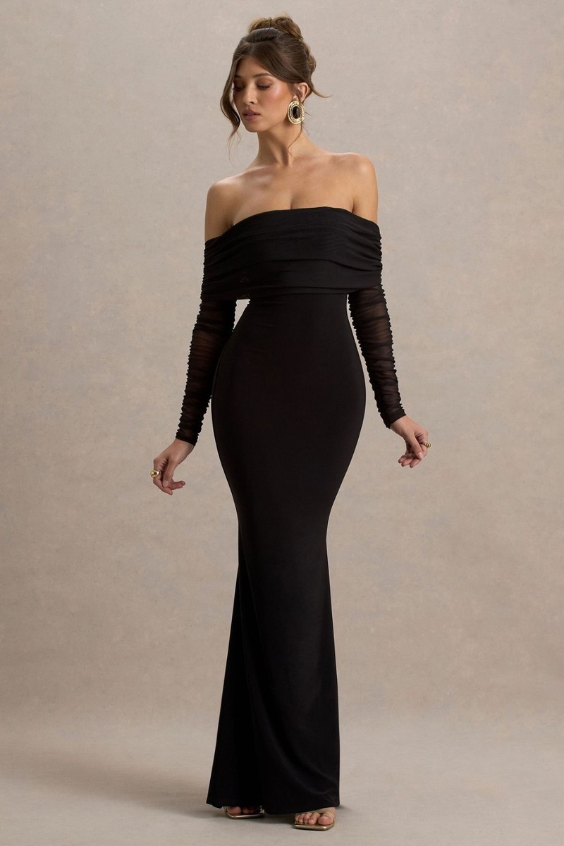 long sleeve off the shoulder midi dress Red Ruched Maternity – PinkBlush Amarra 89522 Long Corset inspiration shoulder neckline and ruched Size:18/50
