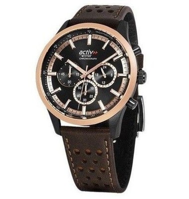 Westar Activ Quarz Chronograph Schwarz Zifferblatt 90265BPN603 100M Herrenuhr