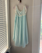 1980 s Christian Dior Women s Blue Lace Trim ...